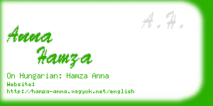anna hamza business card